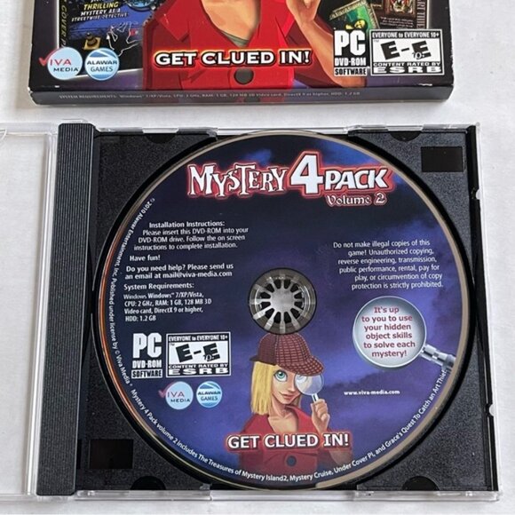 Mystery 4 Pack Cruise Art Thief Under Cover PI PC Games CD ROM E ESRB Viva Media - Picture 3 of 5